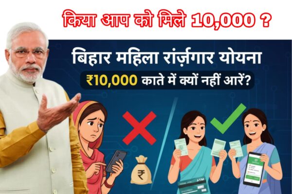 बिहार महिला रोज़गार योजना ₹10,000 खाते में नहीं आए?